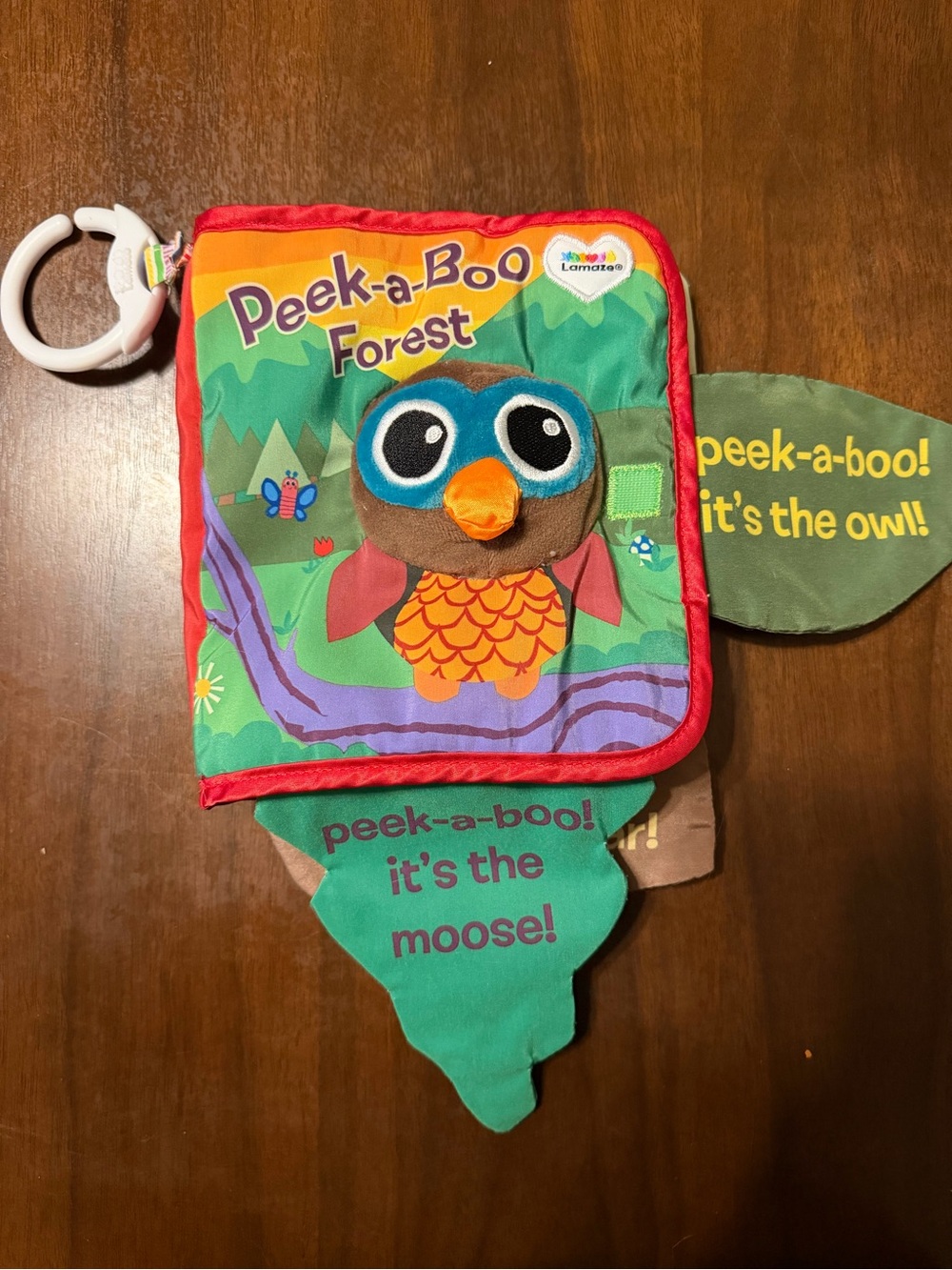 Lamaze Peek-a-Boo Forest Soft Baby Book - Green/Red Owl